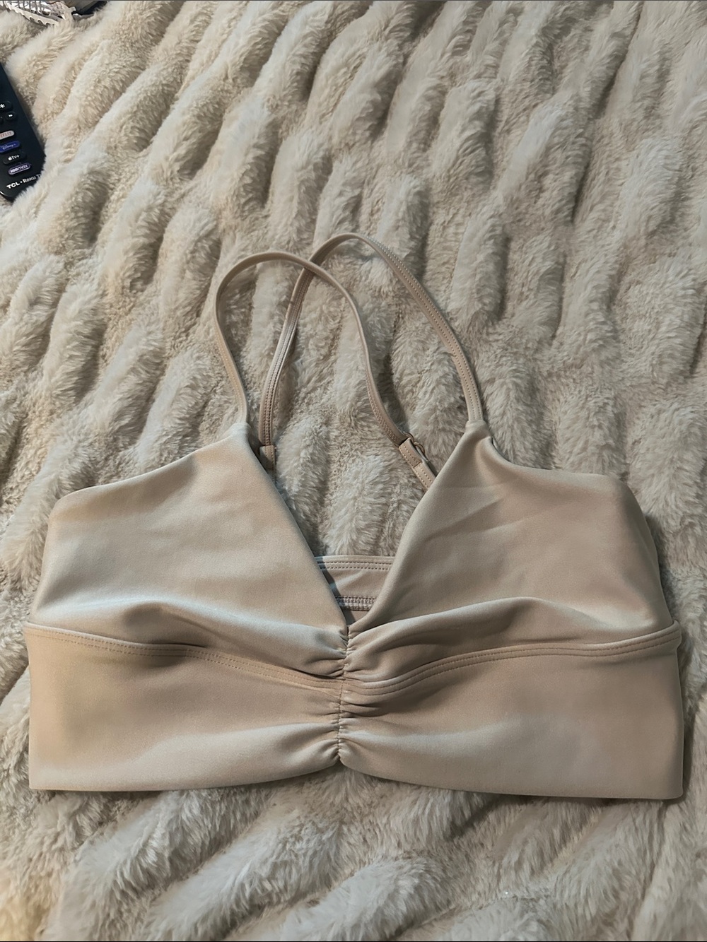 ALO YOGA AIRLIFT BRA SIZE SMALL MACADAMIA